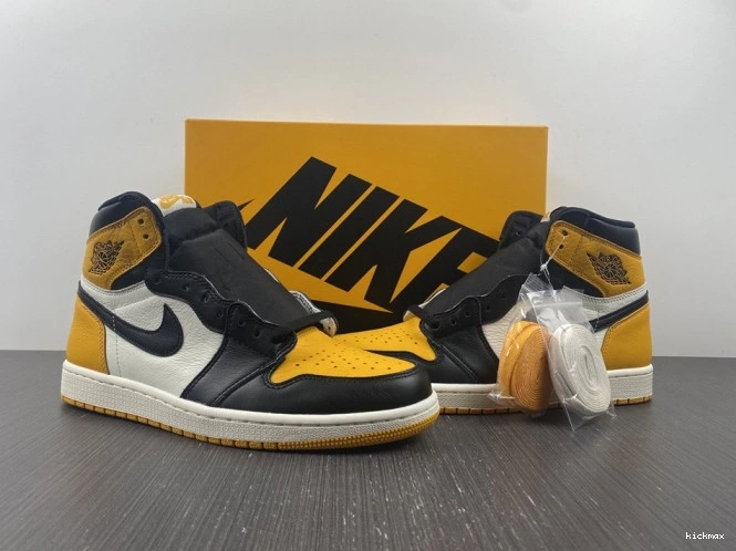 Cheap 1 OG Toe Jordan 555088-711 Yellow High Air 0801